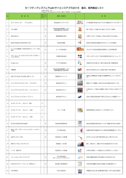 展示、販売した商品一覧 （PDF：502KB）