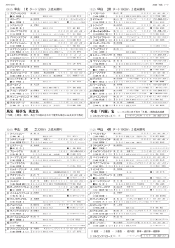 1R 2R 3R 4R 馬名 騎手名 馬主名 - JRDV.sp
