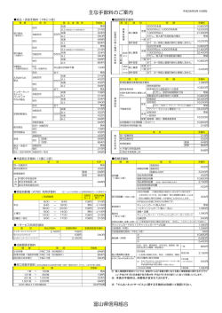 主な手数料のご案内 富山県信用組合
