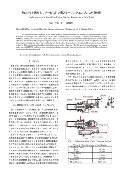 魚ロボット用セミフリーピストン形スターリングエンジンの性能特性