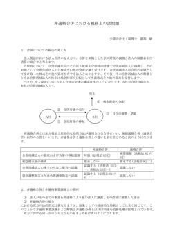 非適格合併における税務上の諸問題