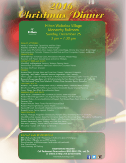 7:30 pm - Hilton Waikoloa Village