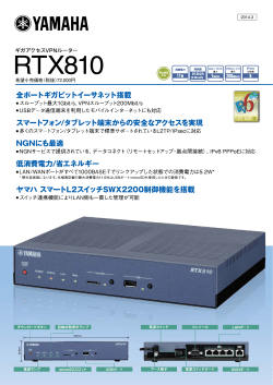 ギガアクセスVPNルーター RTX810カタログ