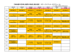 『姉妹都市宮崎と橿原の物産と観光展』 ステージイベント・スケジュール
