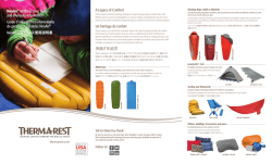A Legacy of Comfort NeoAir&reg; Mattress User Guide