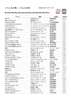 いろんな仕事、いろんな未来