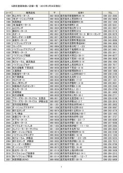 G防犯登録取扱い店舗一覧 （2015年2月26日現在） コード 販売店名