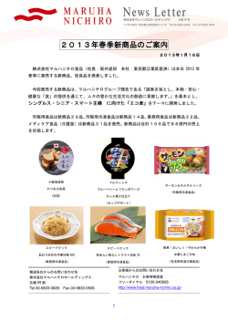 2013年春季新商品のご案内