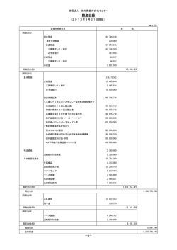 財産目録 - 味の素食の文化センター