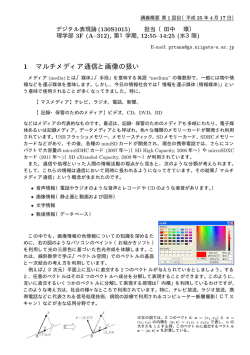 1 マルチメディア通信と画像の扱い