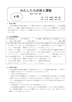 わたしたちの体と運動 4年