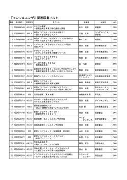 『インフルエンザ』関連図書リスト