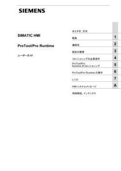SIMATIC HMI ProTool/Pro Runtime - Siemens Industry Online Support