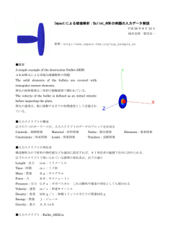 Impact による破壊解析：Bullet_AKM の例題の入力データ解説