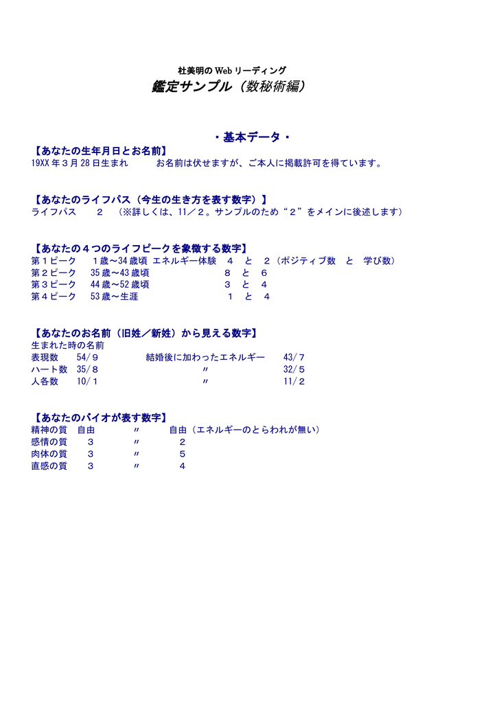 サンプル鑑定結果pdf