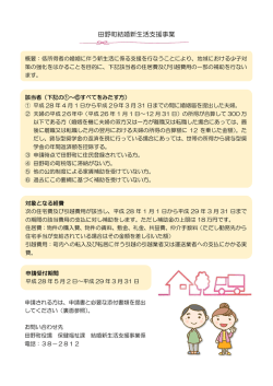 田野町結婚新生活支援事業（チラシ）