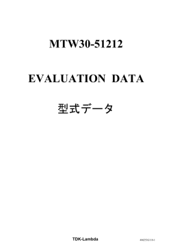 MTW30-51212 EVALUATION DATA 型式データ - TDK