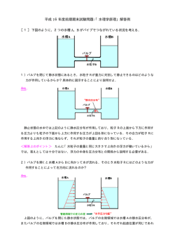 平成 16年度前期期末試験問題：「水理学原理」解答例 Ans． Ans．
