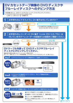 DVカセットテープ映像の DVDディスクや ブルーレイディスクへのダビング