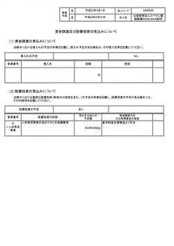 資金調達及び設備投資の見込みについて - 公益財団法人 スペイン舞踊