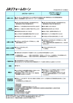 JAリフォームローン