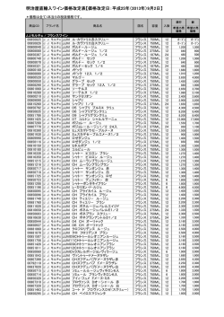 明治屋 輸入ワイン 価格改定表