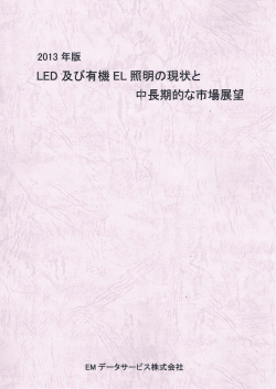 2013年版 LED及び有機EL照明の現状と中長期的な市場展望