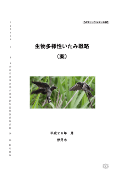 生物多様性いたみ戦略 （案）