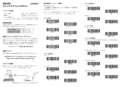 MS340 クイックリファレンスガイド