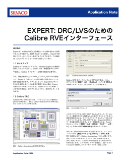 EXPERT: DRC/LVSのための Calibre RVEインターフェース