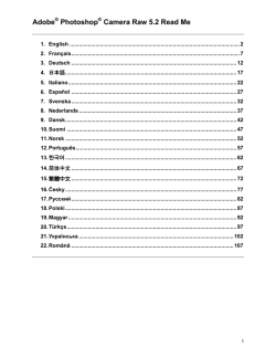 Adobe&reg; Photoshop&reg; Camera Raw 5.2 Read Me