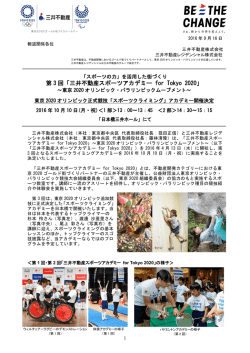 を活用した街づくり第3回「三井不動産スポーツアカデミー for Tokyo 2020」