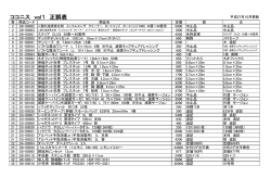 2015年10月度coconis訂正情報をUPしました。