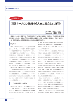 英国キャメロン政権の「大きな社会」とは何か(PDF/326KB)