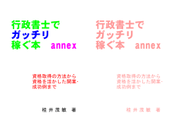 行政書士でガッチリ稼ぐ本(annex)