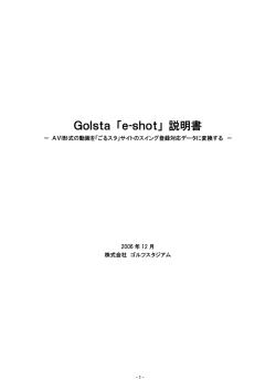 Golsta AVI Converter仕様書
