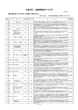 日高川町 人権等啓発DVD・ビデオ