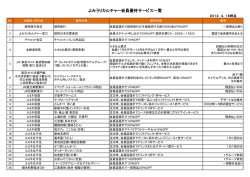 よみうりカルチャー会員優待サービス一覧