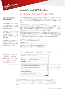 標的型攻撃対策（APTBlocker） ※有償オプション