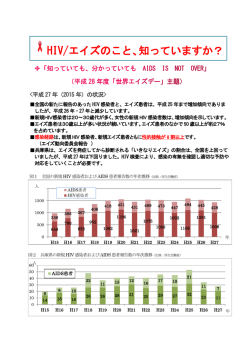 HIV/エイズのこと、知っていますか？