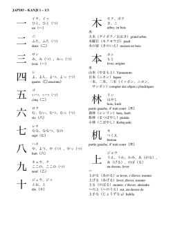 JAP103 &ndash; KANJI 1