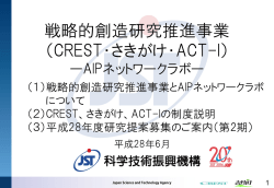 CREST・さきがけ・ACT-I