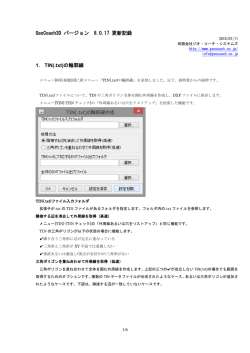 GeoCoach3D バージョン 8.0.17 更新記録 1. TIN(.txt)の輪郭線