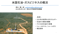米国石油・ガスビジネスの概況 - W Energy Advisory