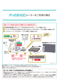 IPv6非対応ルーターをご利用の場合
