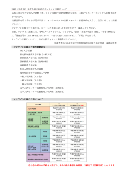 2016（平成 28）年度入試におけるオンライン出願について 広島工業大学