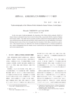 浅間火山，応桑岩屑なだれ堆積物のテフラ層序