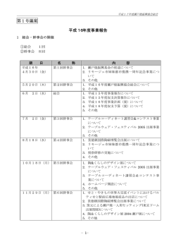 第1号議案 平成16年度事業報告