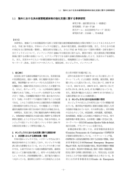 1.1 海外における洪水被害軽減体制の強化支援に関する事例研究