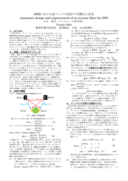 OSSにおける逆フィルタ設計の自動化と改良 Automatic design and
